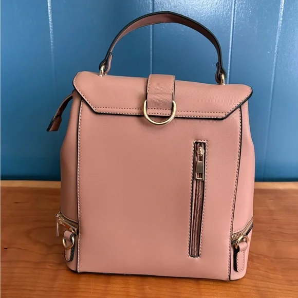 Women’s Pink Top-Handle Backpack & Wallet Set - Picture 2 of 7